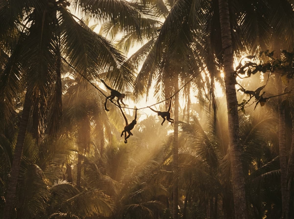 Monkeys in the Palms